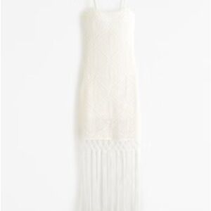 Elegant White Fringe Dress